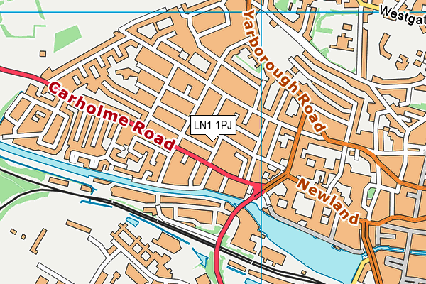 LN1 1PJ map - OS VectorMap District (Ordnance Survey)