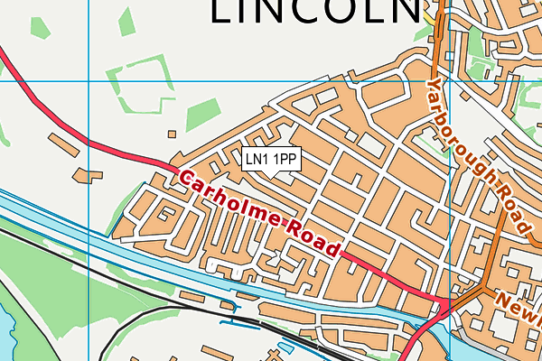 LN1 1PP map - OS VectorMap District (Ordnance Survey)