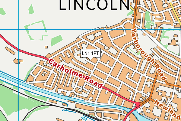 LN1 1PT map - OS VectorMap District (Ordnance Survey)