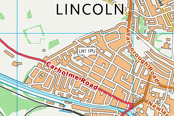 LN1 1PU map - OS VectorMap District (Ordnance Survey)