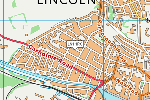 LN1 1PX map - OS VectorMap District (Ordnance Survey)