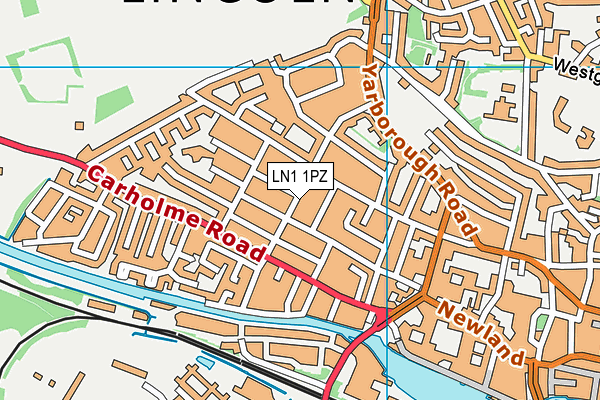 LN1 1PZ map - OS VectorMap District (Ordnance Survey)