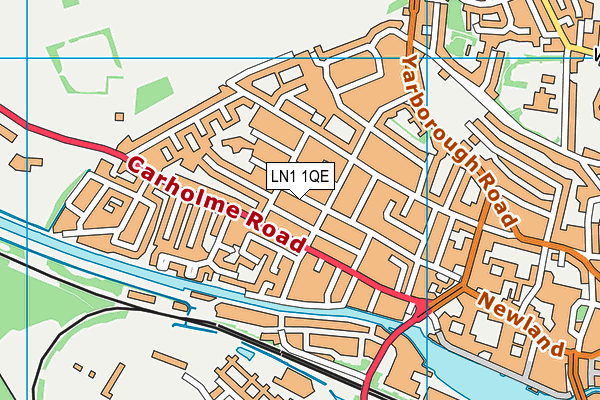 LN1 1QE map - OS VectorMap District (Ordnance Survey)