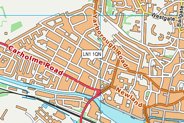 LN1 1QN map - OS VectorMap District (Ordnance Survey)