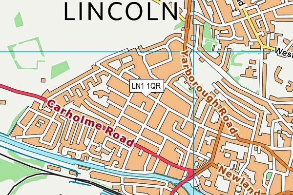 LN1 1QR map - OS VectorMap District (Ordnance Survey)