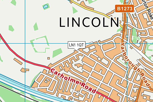 LN1 1QT map - OS VectorMap District (Ordnance Survey)