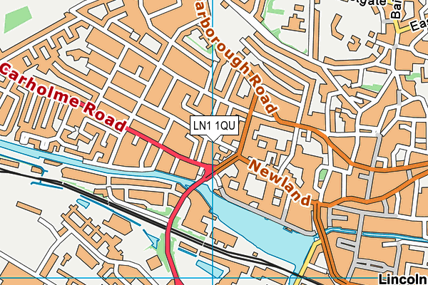 LN1 1QU map - OS VectorMap District (Ordnance Survey)