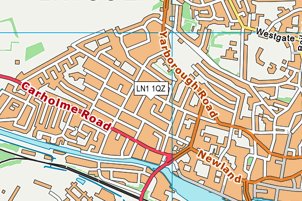 LN1 1QZ map - OS VectorMap District (Ordnance Survey)
