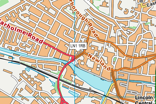 LN1 1RB map - OS VectorMap District (Ordnance Survey)