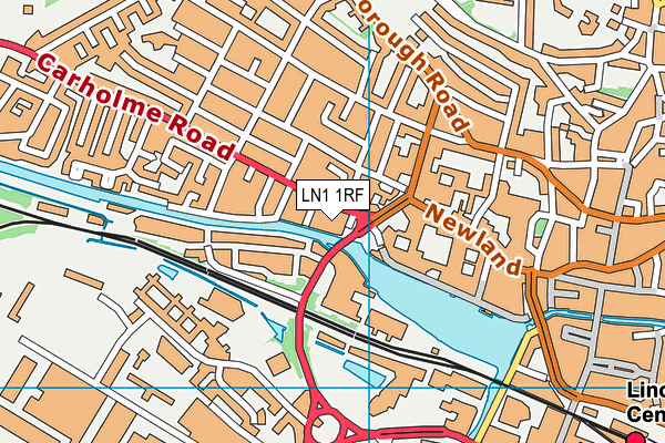 LN1 1RF map - OS VectorMap District (Ordnance Survey)