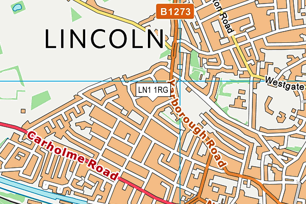 LN1 1RG map - OS VectorMap District (Ordnance Survey)