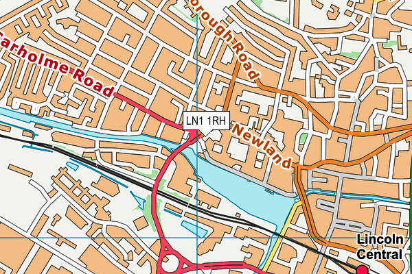 LN1 1RH map - OS VectorMap District (Ordnance Survey)