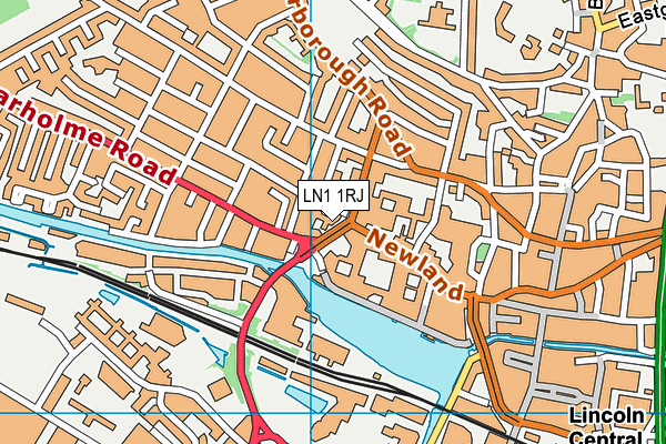 LN1 1RJ map - OS VectorMap District (Ordnance Survey)