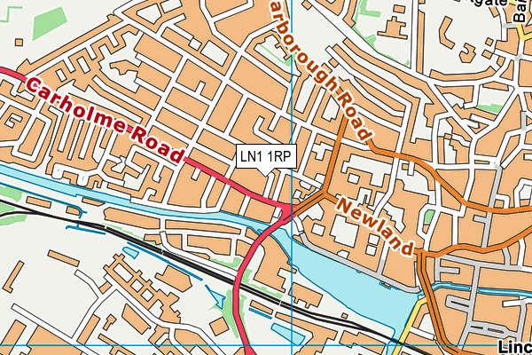 LN1 1RP map - OS VectorMap District (Ordnance Survey)