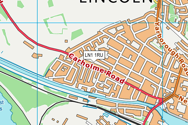 LN1 1RU map - OS VectorMap District (Ordnance Survey)