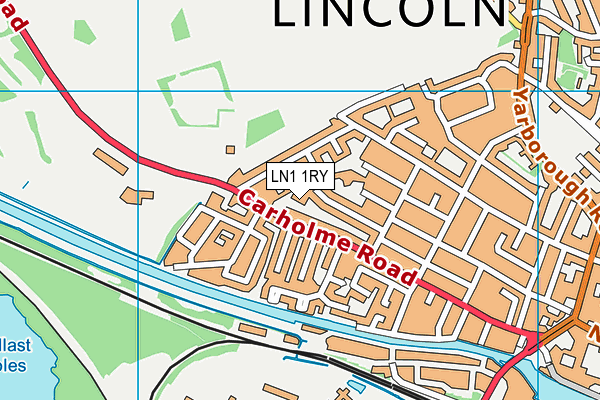 LN1 1RY map - OS VectorMap District (Ordnance Survey)