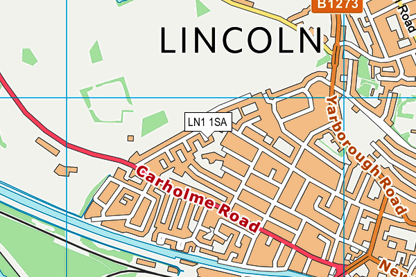 LN1 1SA map - OS VectorMap District (Ordnance Survey)
