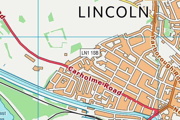 LN1 1SB map - OS VectorMap District (Ordnance Survey)