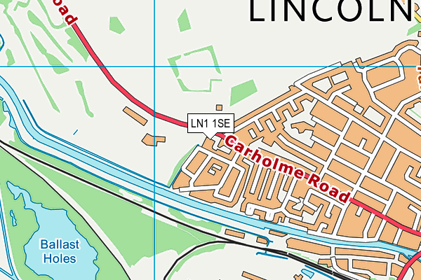LN1 1SE map - OS VectorMap District (Ordnance Survey)