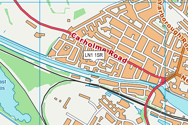 LN1 1SR map - OS VectorMap District (Ordnance Survey)