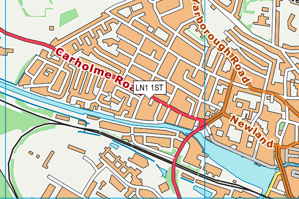 LN1 1ST map - OS VectorMap District (Ordnance Survey)