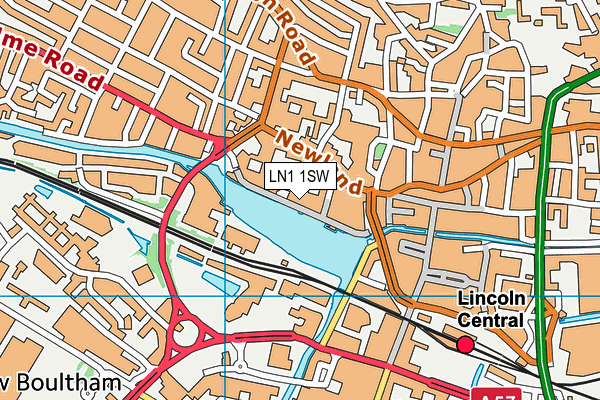 LN1 1SW map - OS VectorMap District (Ordnance Survey)