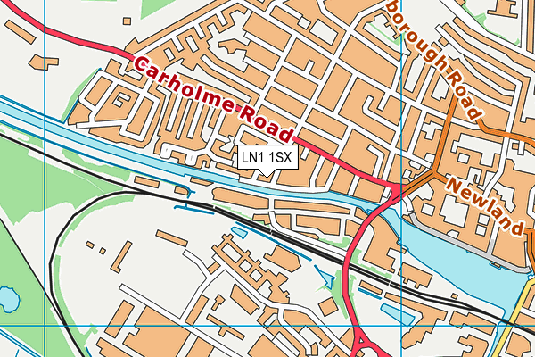 LN1 1SX map - OS VectorMap District (Ordnance Survey)