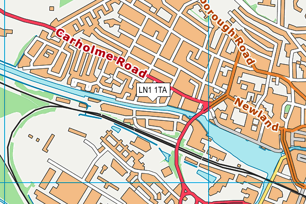 LN1 1TA map - OS VectorMap District (Ordnance Survey)