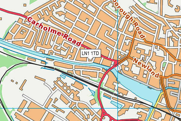 LN1 1TD map - OS VectorMap District (Ordnance Survey)
