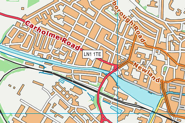 LN1 1TE map - OS VectorMap District (Ordnance Survey)