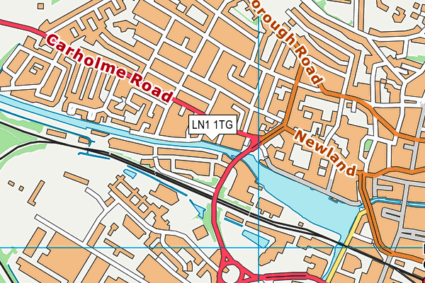 LN1 1TG map - OS VectorMap District (Ordnance Survey)