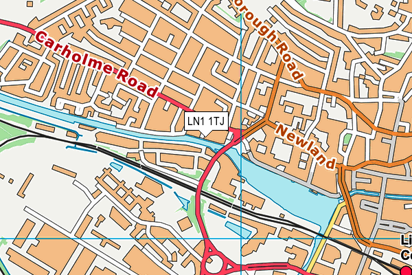LN1 1TJ map - OS VectorMap District (Ordnance Survey)
