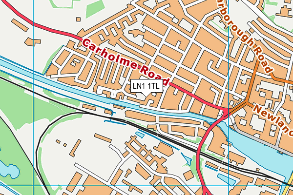LN1 1TL map - OS VectorMap District (Ordnance Survey)