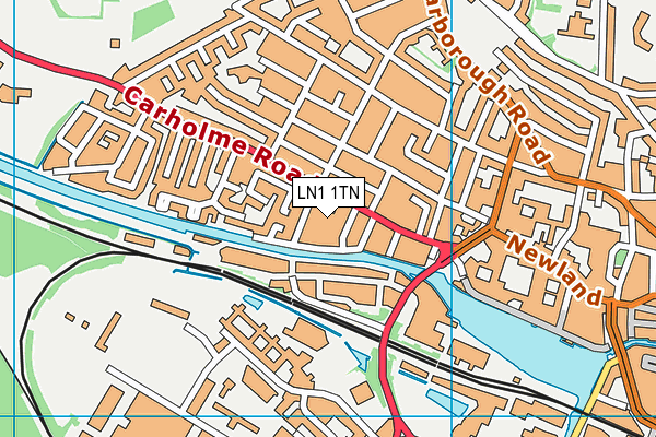 LN1 1TN map - OS VectorMap District (Ordnance Survey)
