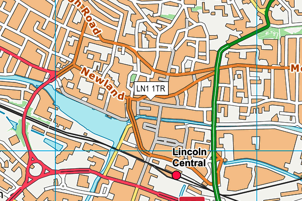 LN1 1TR map - OS VectorMap District (Ordnance Survey)