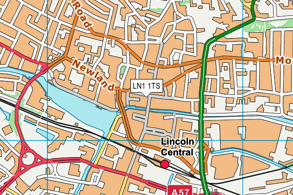 LN1 1TS map - OS VectorMap District (Ordnance Survey)