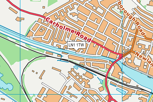 LN1 1TW map - OS VectorMap District (Ordnance Survey)