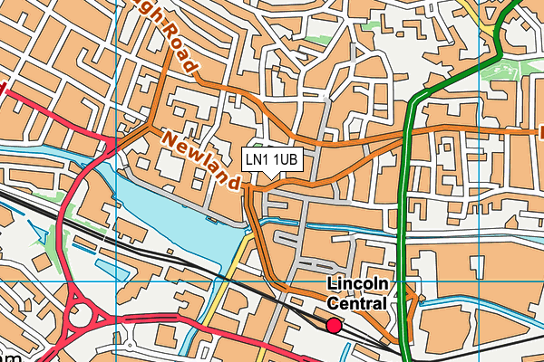 LN1 1UB map - OS VectorMap District (Ordnance Survey)