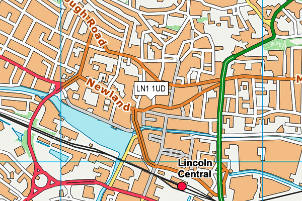 LN1 1UD map - OS VectorMap District (Ordnance Survey)
