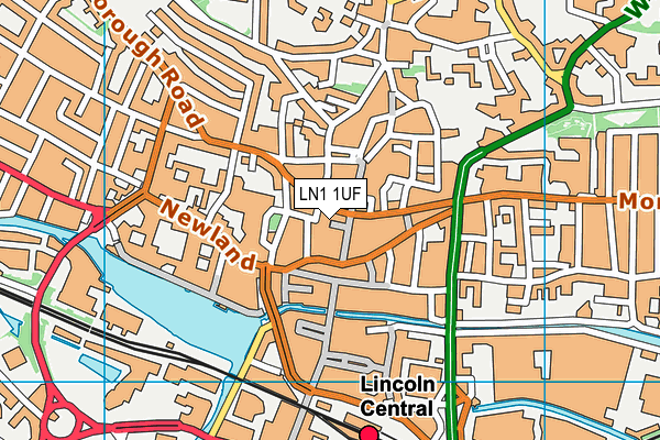 LN1 1UF map - OS VectorMap District (Ordnance Survey)