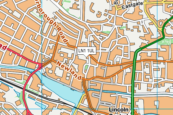LN1 1UL map - OS VectorMap District (Ordnance Survey)