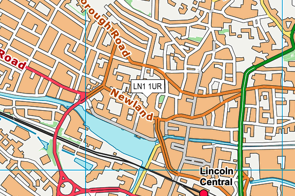 LN1 1UR map - OS VectorMap District (Ordnance Survey)