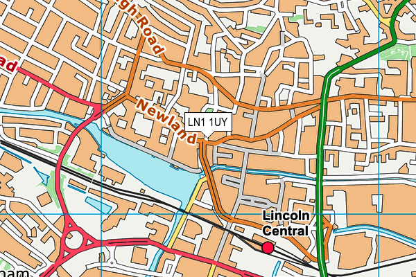 LN1 1UY map - OS VectorMap District (Ordnance Survey)