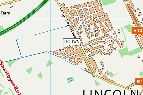 LN1 1WB map - OS VectorMap District (Ordnance Survey)