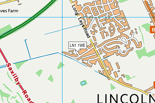 LN1 1WE map - OS VectorMap District (Ordnance Survey)