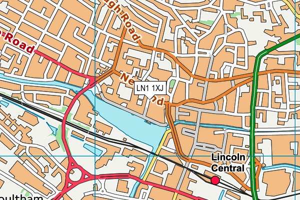 LN1 1XJ map - OS VectorMap District (Ordnance Survey)