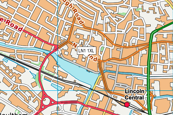 LN1 1XL map - OS VectorMap District (Ordnance Survey)