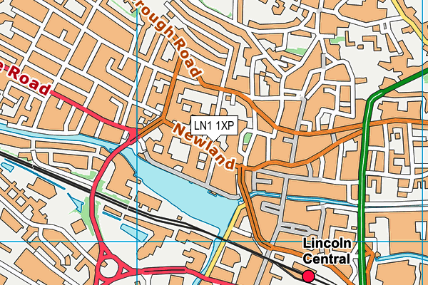 LN1 1XP map - OS VectorMap District (Ordnance Survey)