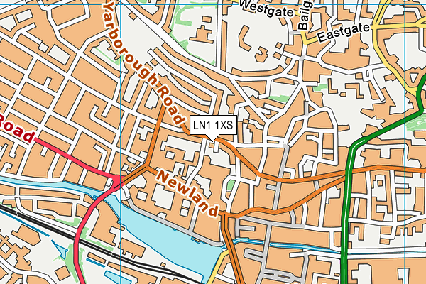 LN1 1XS map - OS VectorMap District (Ordnance Survey)