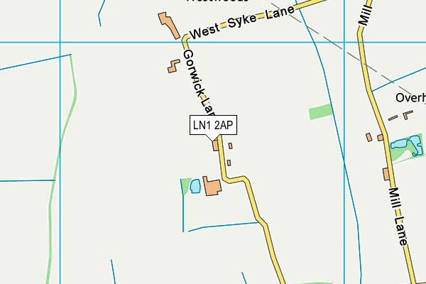 LN1 2AP map - OS VectorMap District (Ordnance Survey)